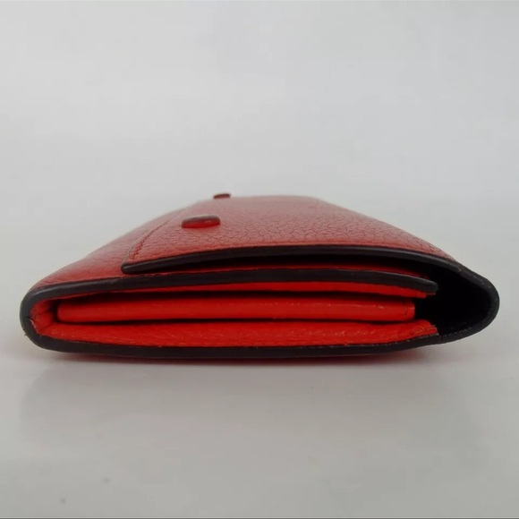 AUTH Celine Red Leather Long Wallet - Picture 3 of 5